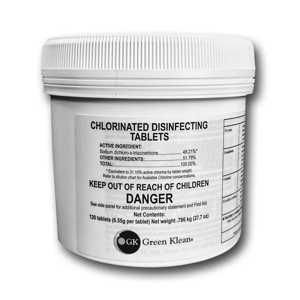 Green Klean chlorinated disinfecting tablets